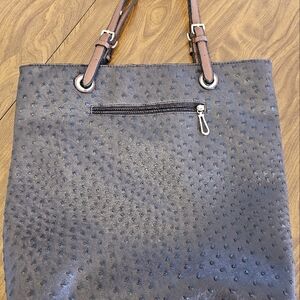 Studded Gray Tote Bag